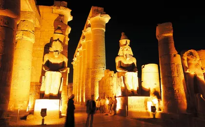 Sunset Cruise by Traditional Felucca with Luxor Temple by Night
