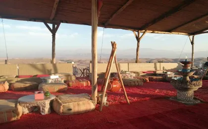 Agafay desert private sunset camel ride from Marrakech