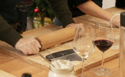 Frascati pasta making, tiramisu and wine tasting in secret cellar