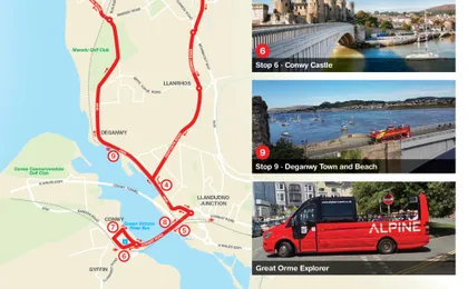 City Sightseeing hop-on hop-off bus tour of Llandudno