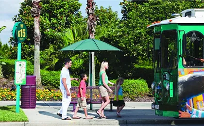 I-RIDE Trolley on International Drive in Orlando