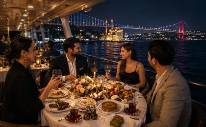 Bosphorus dinner cruise and live show