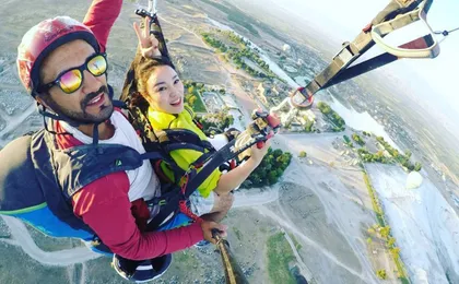 Turkey Denizli Pamukkale Tandem Paragliding Tour