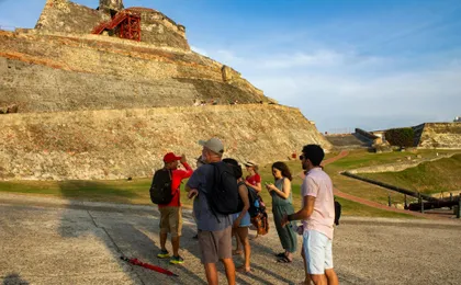 Cartagena San Felipe Castle walking tour with tunnels and city views