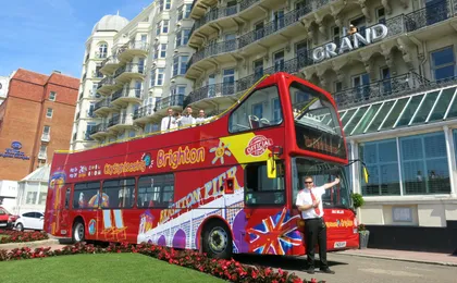 City Sightseeing hop-on hop-off bus tour of Brighton