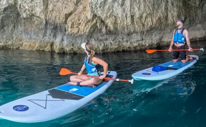 Capri caves and beaches tour on paddleboard