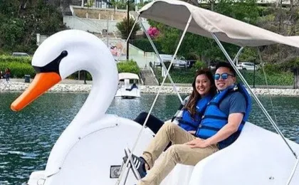 Swan boat rental in Echo Park Los Angeles