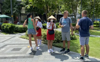 City Sightseeing hop-on hop-off bus tour of Saigon