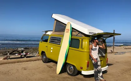 Malibu Beach Surf Tour in a Vintage VW Van