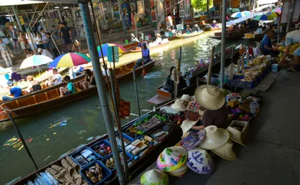 Railway market, floating market, salt farm and cycling tour from Hua Hin