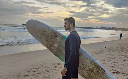 Surfing in Unawatuna