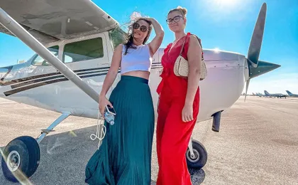 Miami downtown private plane tour with drinks
