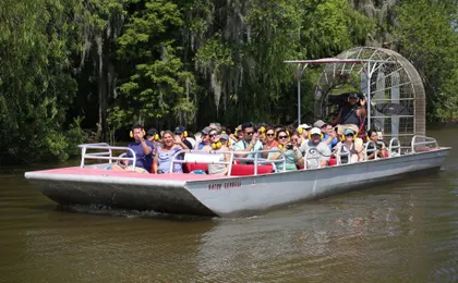 Airboat ride through the New Orleans wetlands