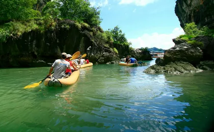 Full-day sea kayaking guided island tour from Khao Lak