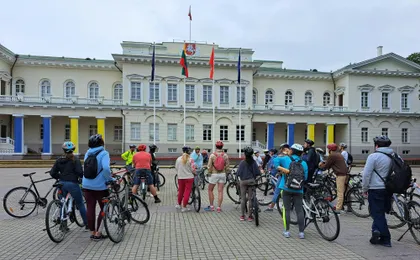 Vilnius bike tour showcasing the city's highlights