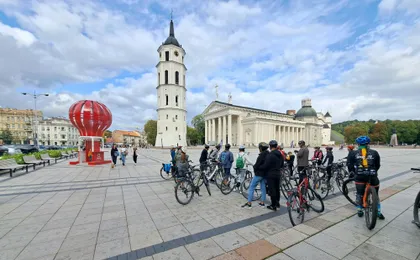 Vilnius bike tour showcasing the city's highlights