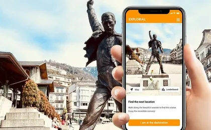 Montreux exploration walking tour with smartphone game