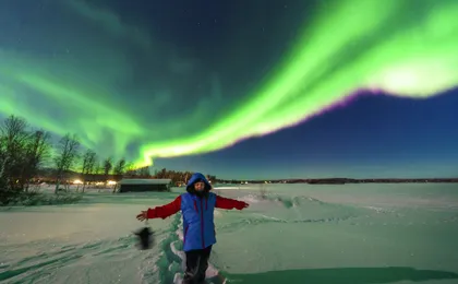 TUI snowmobile adventure by night