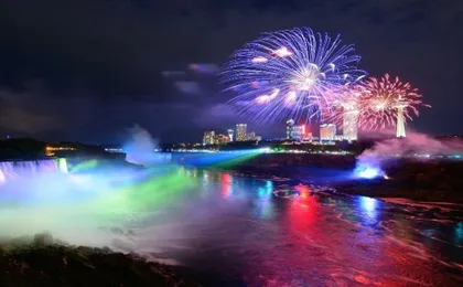 Night on Niagara experience in Canada with Power Station Light Show