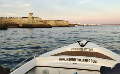Benagil caves boat tour at sunset