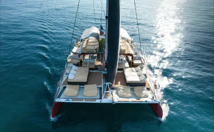 Cambrils catamaran cruise with Balinese bed and drink
