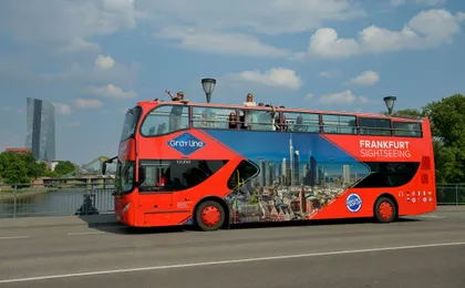 Frankfurt skyline tour by bus