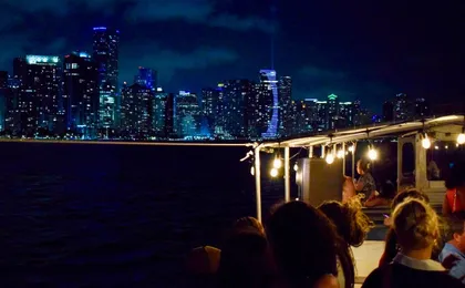 Miami night skyline cruise with premium open bar and views
