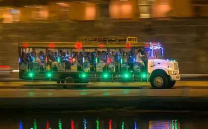 Santa Marta city night tour aboard a traditional Colombian Chiva
