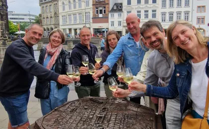 Guided tour with wine tasting in Trier's historic centre in English