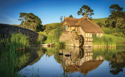 Rotorua to Auckland via Hobbiton movie set with lunch