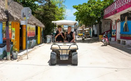 Full-day boat and golf buggy tour of Holbox Island from Chiquila