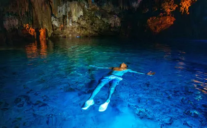 Tulum, cenote swim, turtle snorkelling and beach club combo tour
