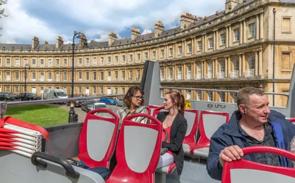 Hop-on hop-off City Sightseeing bus tour of Bath
