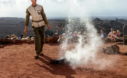 Lanzarote volcanoes and caves tour from Fuerteventura