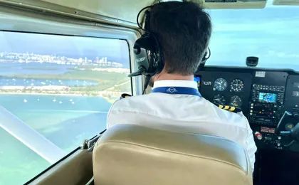 Miami private sunset airplane tour with champagne