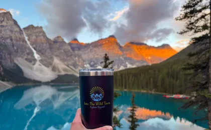 Moraine Lake Sunrise and Lake Louise from Canmore-Banff