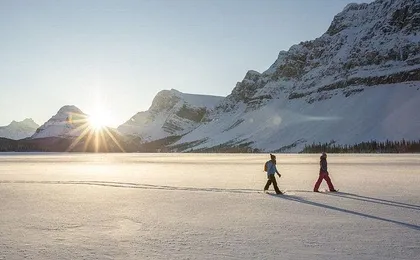 Private Tromsø snowshoeing tour with a TeslaX car ride