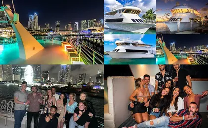 Miami boat party with free open bar and live Dj
