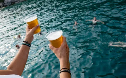 Corfu catamaran cruise with Greek lunch, drinks and optional transfers