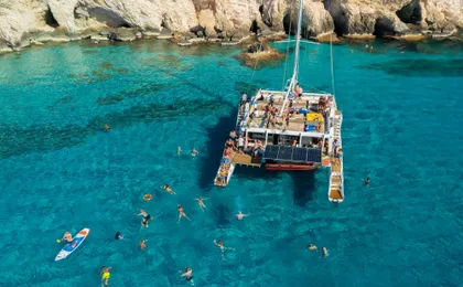 Konnos Bay relaxing catamaran trip