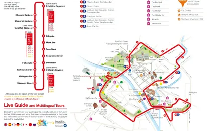 City Sightseeing hop-on hop-off bus tour of York