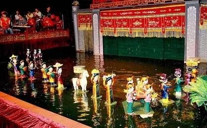 Water Puppet Show-Cyclo & Dinner On Cruise in Ho Chi Minh City