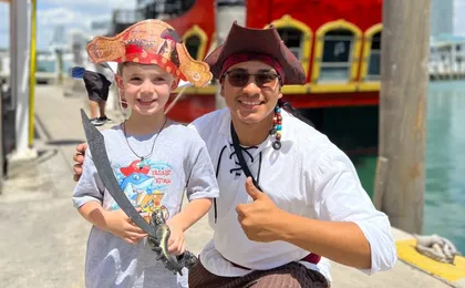 Pirate adventure on a sightseeing boat tour in Miami