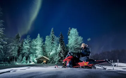 Levi Northern Lights Tour by Snowmobile