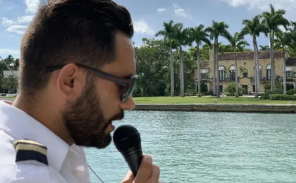 Biscayne Bay millionaire's row sightseeing boat tour