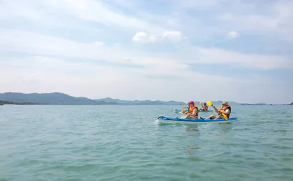 Full-day sea kayaking guided island tour from Khao Lak