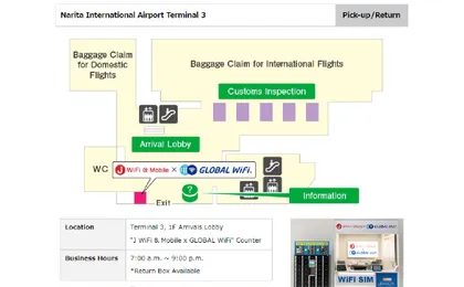 Mobile WiFi Rental - Narita Airport Terminal 3