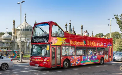 City Sightseeing hop-on hop-off bus tour of Brighton