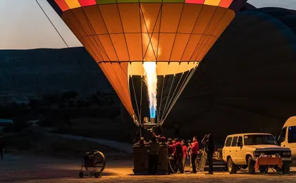 Hot air balloon flight over Cappadocia