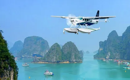 Halong Bay Sightseeing With Seaplane -A Great View of UNESCO World Heritage Site